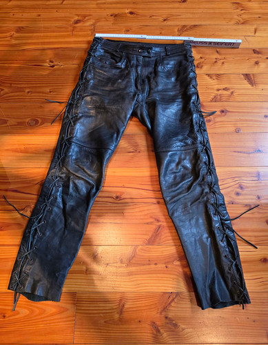 Motorrad schnür lederhose - motorrad,