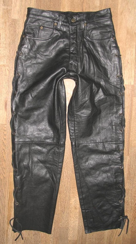Damen schnür lederjeans - schnür-, /